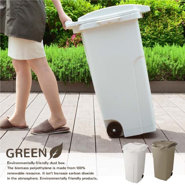 RISU｜GREEN戶外機能型連結式大容量垃圾桶 90L♒70D035